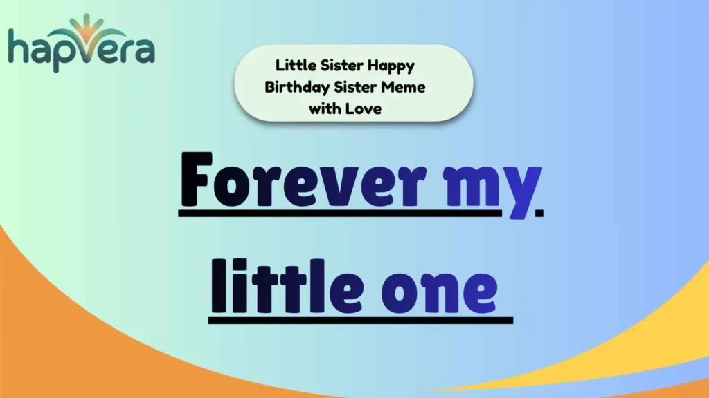 Little Sister Happy Birthday Sister Meme with Love