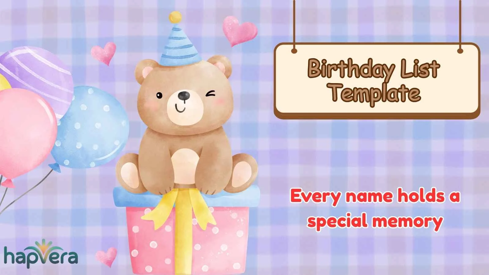 Birthday List Template