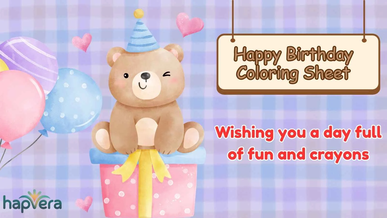 Happy Birthday Coloring Sheet